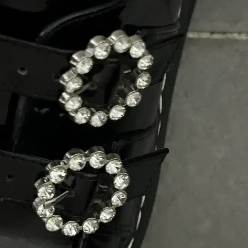[BUNJANG] Dear My Love Biju Platform Loafers (Patent) / 디어마이러브 디마럽 비쥬 통굽 로퍼 유광 판매 양산형 지뢰계 버블즈
