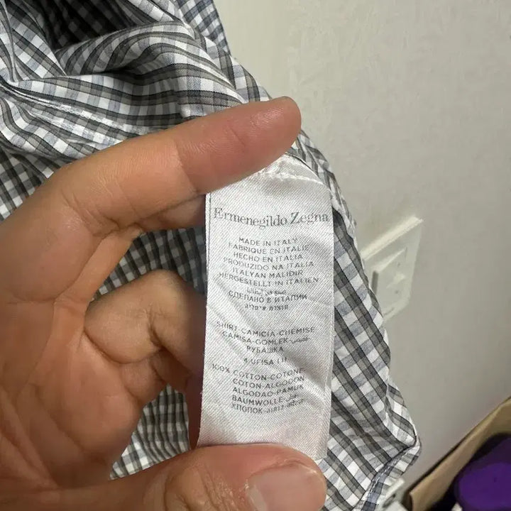 [BUNJANG] Ermenegildo Zegna Checkered Shirt XL / [XL]제냐 체크셔츠