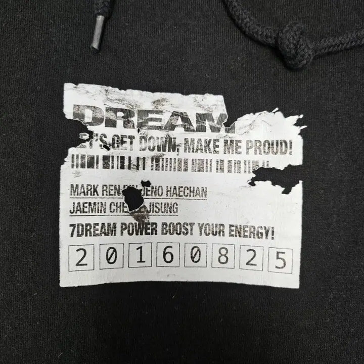 [BUNJANG] NCT DREAM Black Printing Hoodie / 엔시티 드림 블랙 프린팅 후드티