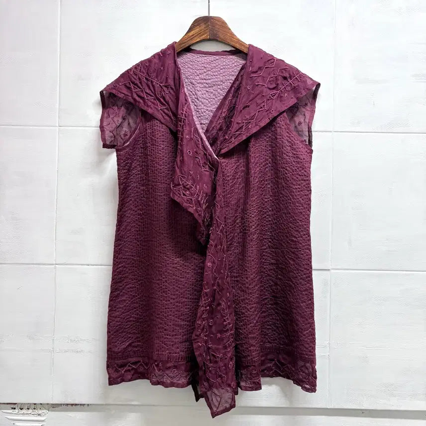 [BUNJANG] Tsumori Chisato Embroidered Fairy Blouse Vest / TSUMORI CHISATO 자수 페어리 블라우스 베스트 M JPN