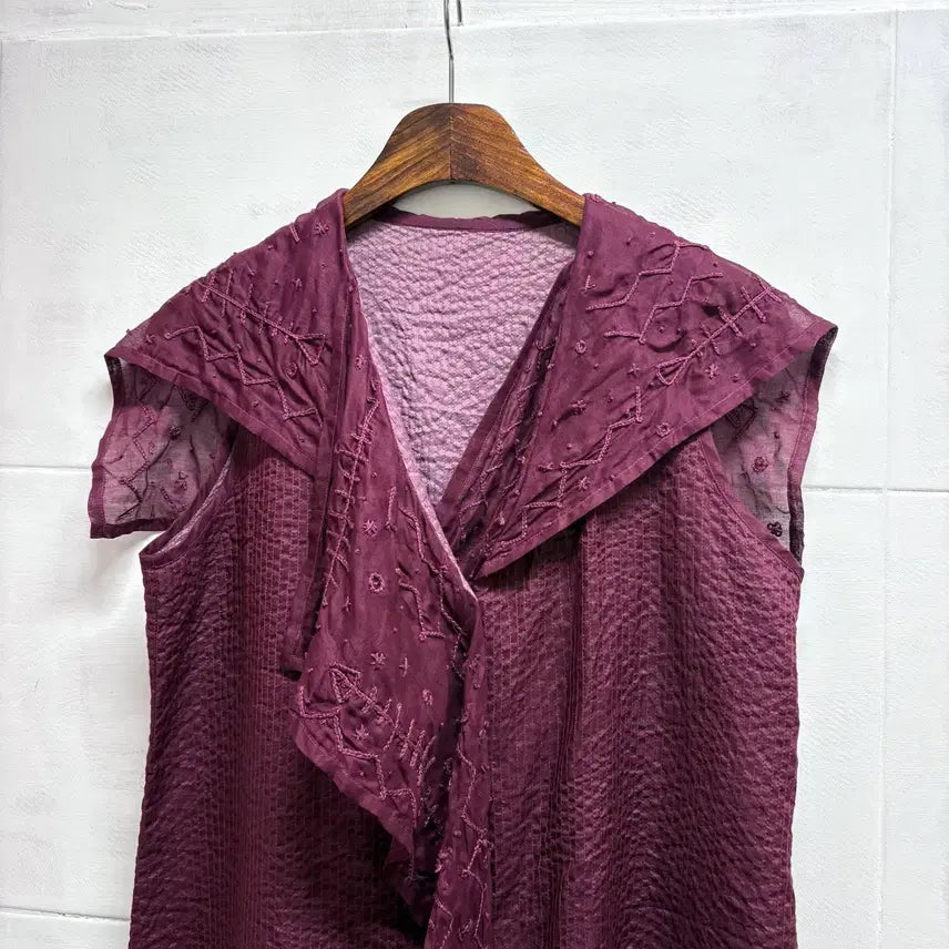 [BUNJANG] Tsumori Chisato Embroidered Fairy Blouse Vest / TSUMORI CHISATO 자수 페어리 블라우스 베스트 M JPN
