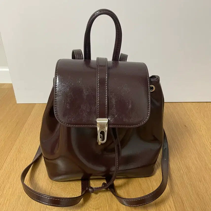 [BUNJANG] Leather Mini Backpack / 가죽 미니 백팩