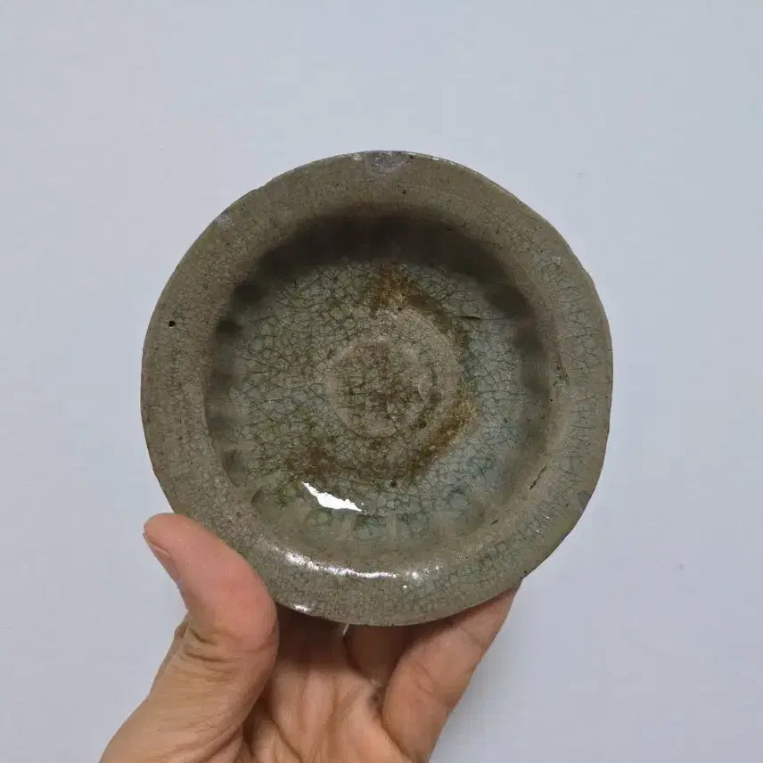 [BUNJANG] Authentic Goryeo Celadon Flower-shaped Plate Antique / 진품 고려청자 화형 접시 골동품