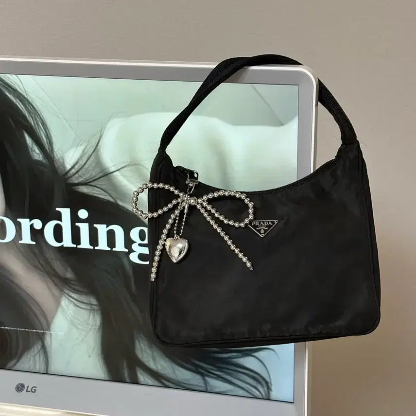 [BUNJANG] Prada Mini Hobo Bag Nylon Pocono Tote Bag / 프라다 미니 호보백 나일론 포코노 토트백 y2k