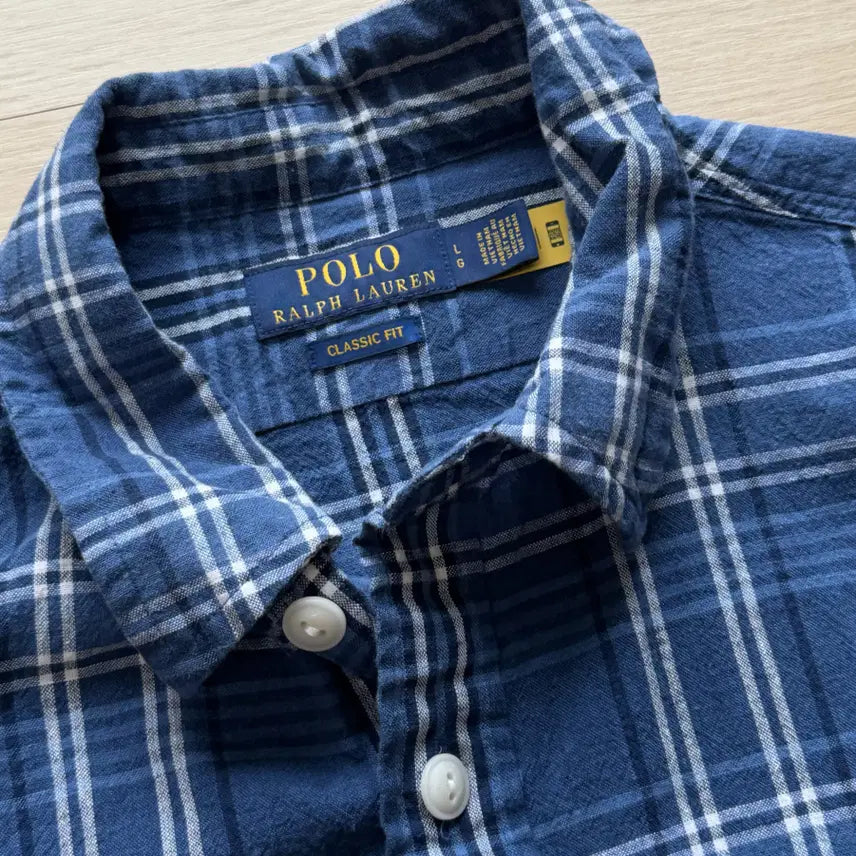 [BUNJANG] Polo Ralph Lauren Two-Pocket Linen Shirt L Size / [폴로 랄프로렌] 투포켓 린넨 셔츠 L 사이즈