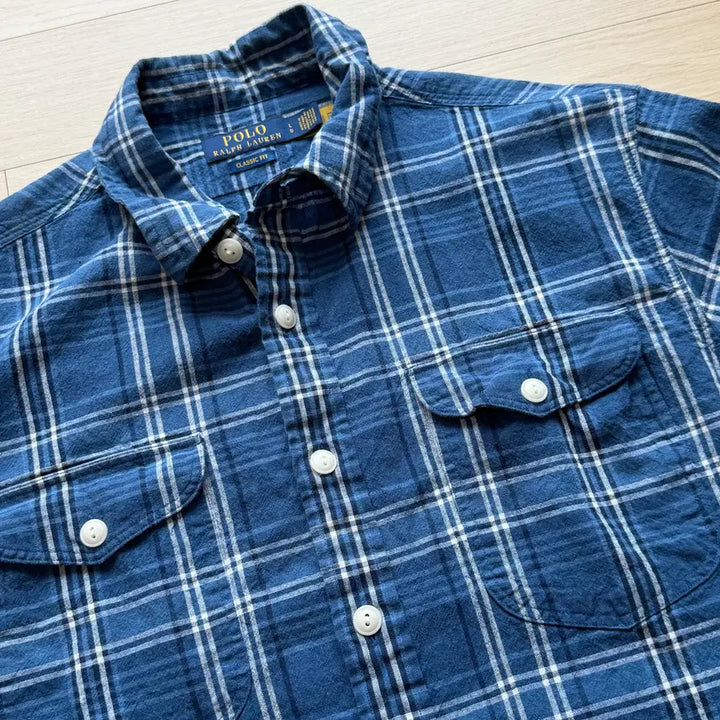 [BUNJANG] Polo Ralph Lauren Two-Pocket Linen Shirt L Size / [폴로 랄프로렌] 투포켓 린넨 셔츠 L 사이즈