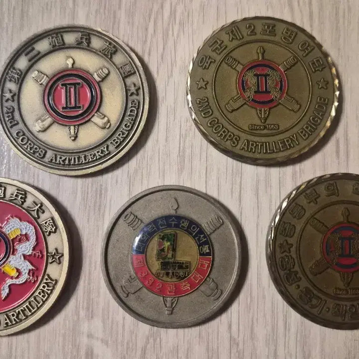 [BUNJANG] Military Unit Coin Set (5 Types) / 군대코인, 부대코인(5종일괄)