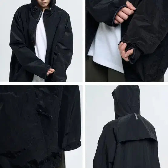 [BUNJANG] Pollution Windbreaker Jacket Black / 새상품 폴루션 바람막이