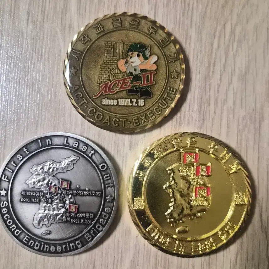 [BUNJANG] Military Unit Coins Set (3 Types) / 군대코인, 부대코인(3종일괄)