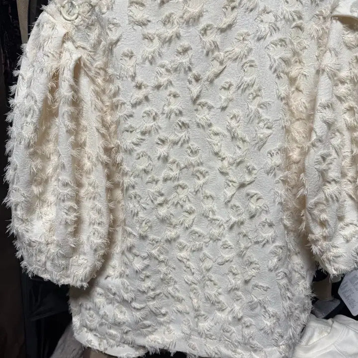 [BUNJANG] ZARA Blouse XS Cream Textured / 자라 블라우스 XS (새상품)