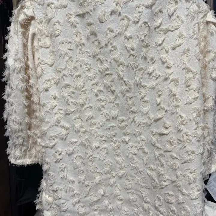 [BUNJANG] ZARA Blouse XS Cream Textured / 자라 블라우스 XS (새상품)