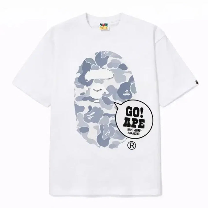 [BUNJANG] BAPE Camo Harajuku Short Sleeve T-Shirt (Black/White) - Unsealed New Product / 병행정품)베이프 카모 하라주쿠 반팔티 블랙/화이트미개봉 새상품