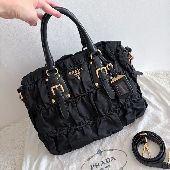 [BUNJANG] Prada Gauffre BN1336 Two-Way Tote Bag / *정품* 프라다 가방 고프레 BN1336 크로스백 숄더백 토트백 풀구성