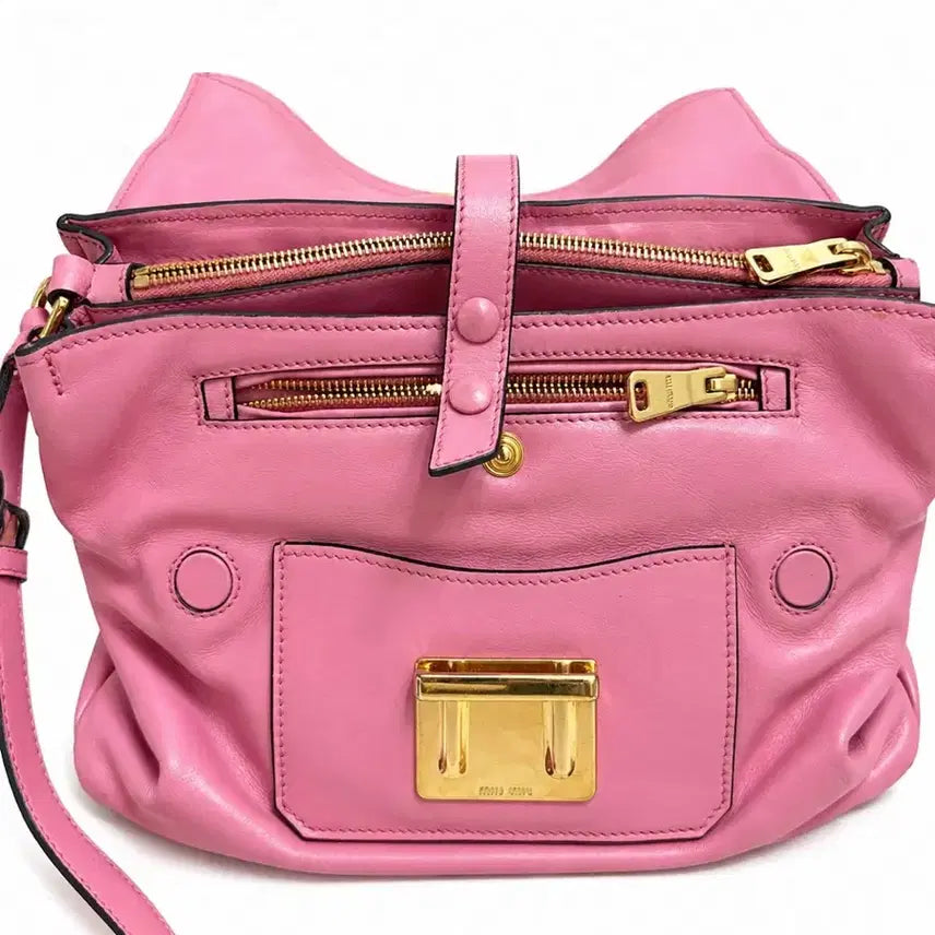 [BUNJANG] Miu Miu Leather Tote Bag Pink / 미우미우 가죽 토트백