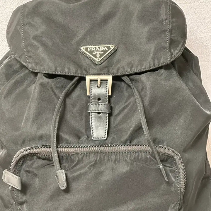 [BUNJANG] Prada One-Pocket Pocono Nylon Backpack Medium Black / 프라다 원포켓 나일론 블랙 포코노 백팩 미디움