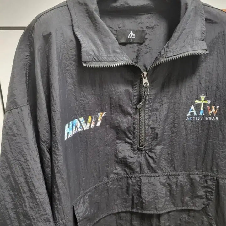 [BUNJANG] Shark Project Half Zip-Up Anorak Short Sleeve Windbreaker / 샤크프로젝트 하프집업 아노락 반팔 바람막이