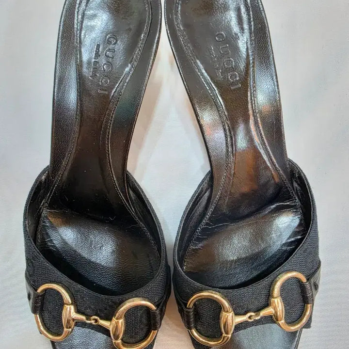 [BUNJANG] Gucci Horsebit Black Mule Heels / (정품)구찌 홀스빗 블랙 뮬 힐
