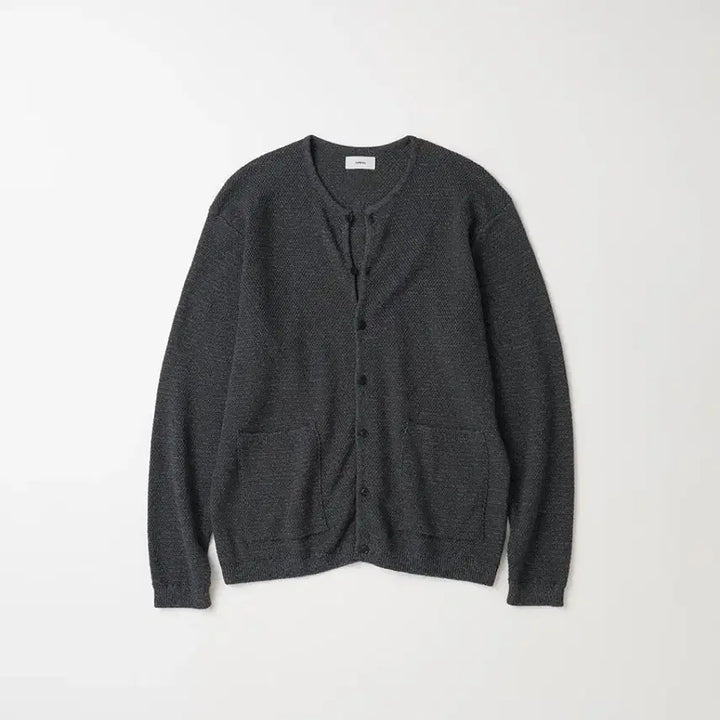[SOLD OUT] 마이라이브러리 라운드넥 스트라이프 가디건 모스차콜