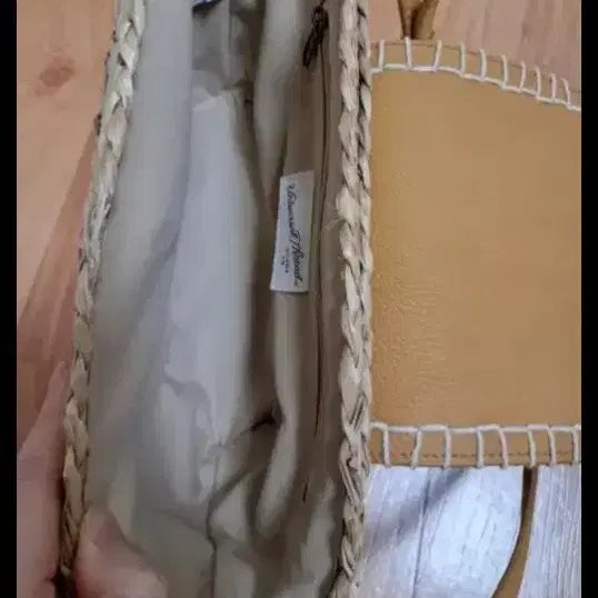 [BUNJANG] Rattan Cowhide Crossbody Bag / 라탄 소가죽 크로스백