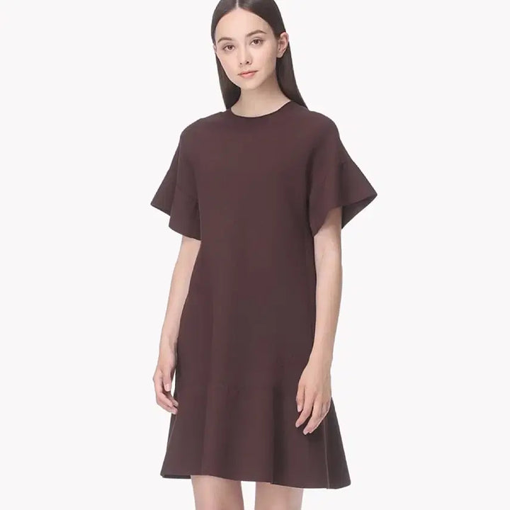 [BUNJANG] MINE Lettering Embroidery Flare Knit Dress / 마인(MINE) 레터링자수 플레어 니트원피스 55