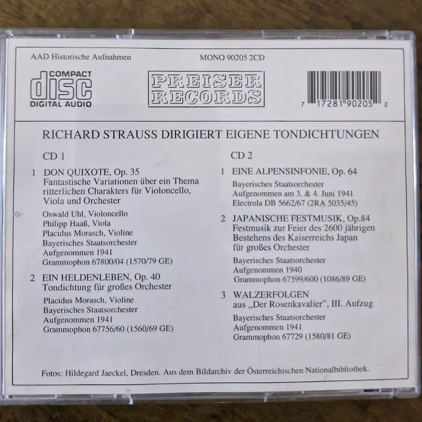 [BUNJANG] Richard Strauss Conducts Strauss Waltzes (2 CDs) / CD 리차드 슈트라우스 지휘,  슈트라우스(2cd)