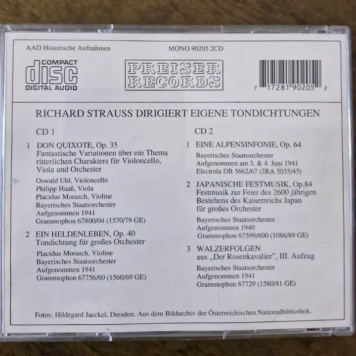 [BUNJANG] Richard Strauss Conducts Strauss Waltzes (2 CDs) / CD 리차드 슈트라우스 지휘,  슈트라우스(2cd)