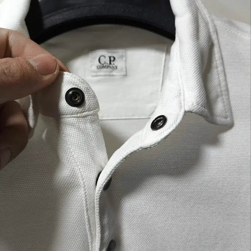 [BUNJANG] CP Company Kara Neck Pocket T-Shirt White / 90 CP컴퍼니 카라넥 포켓 티셔츠 화이트
