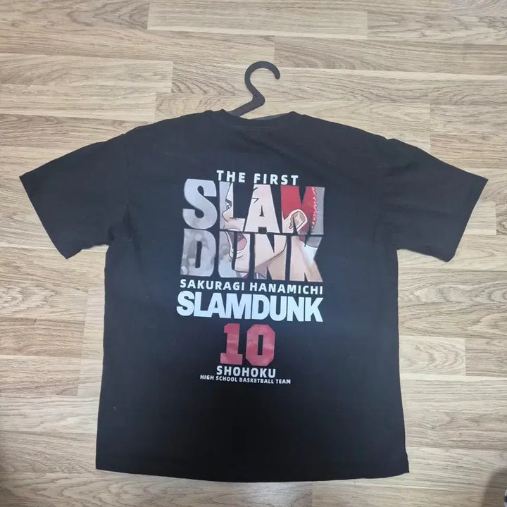 [BUNJANG] Slam Dunk Shohoku Black T-Shirt / 슬램덩크 쇼호쿠 블랙 반팔 티셔츠