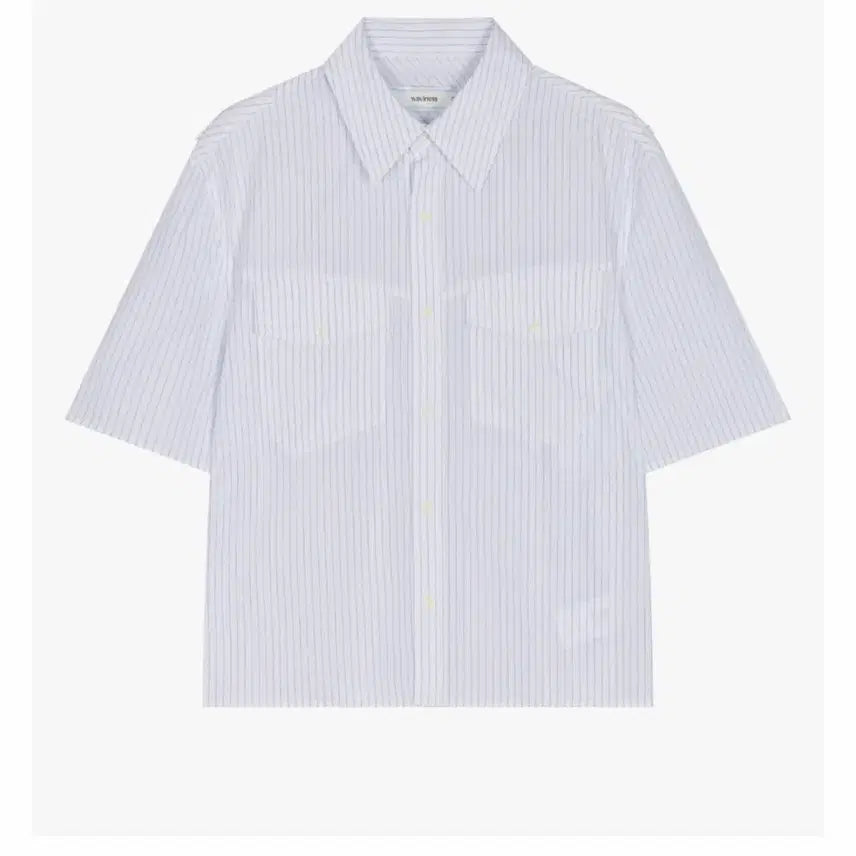 [BUNJANG] Wavynease Horien Stripe Half Shirt Blue / 웨이비니스 Horien Stripe Half shirts Blue