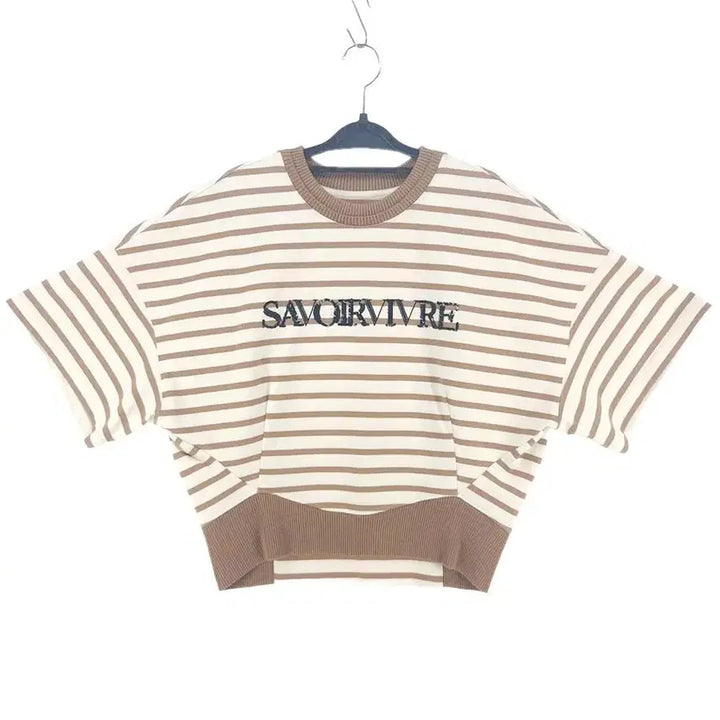 [BUNJANG] SYSTEM 23S Batwing Short Sleeve T-Shirt Beige / [여90(F)]시스템 23S 가오리핏 반팔티[Y64-248]/레이디블루