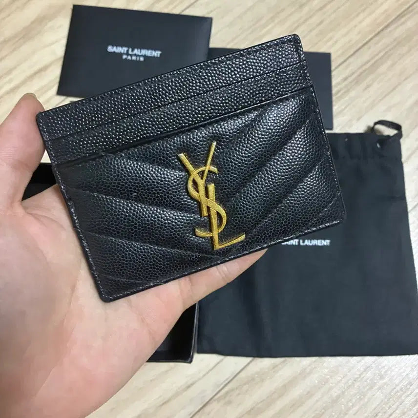 [BUNJANG] Saint Laurent Leather Card Holder / 입생로랑 카드지갑