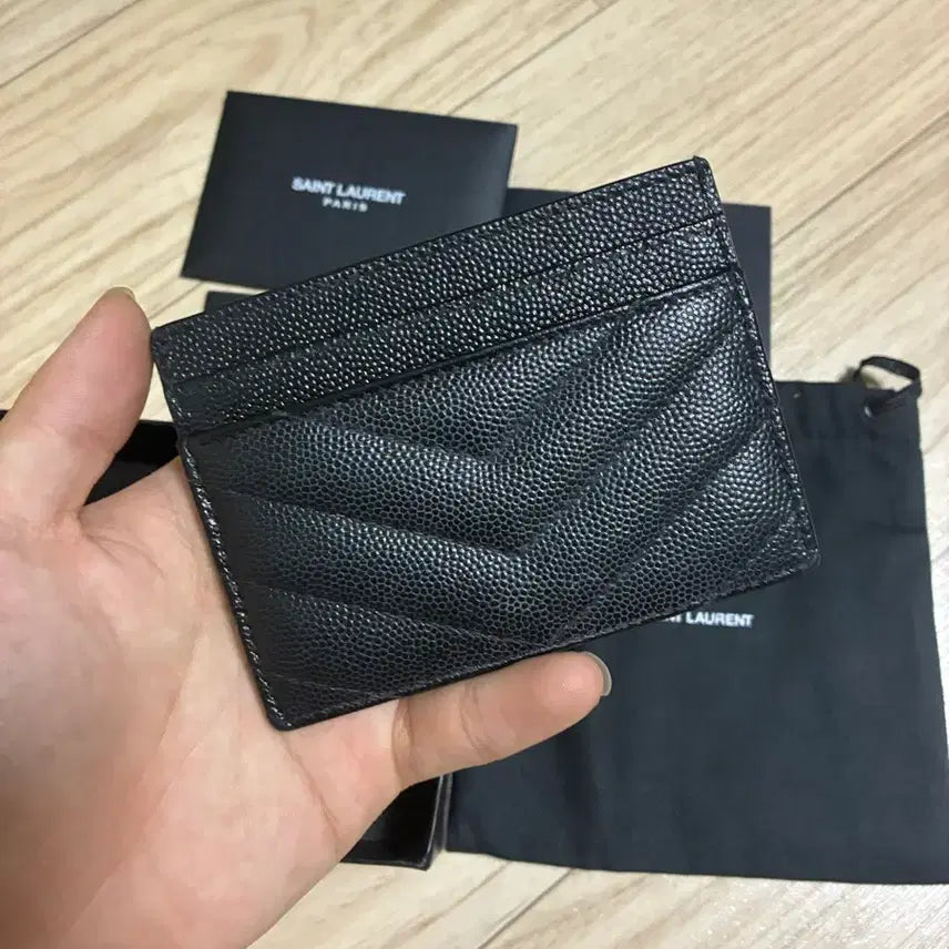 [BUNJANG] Saint Laurent Leather Card Holder / 입생로랑 카드지갑