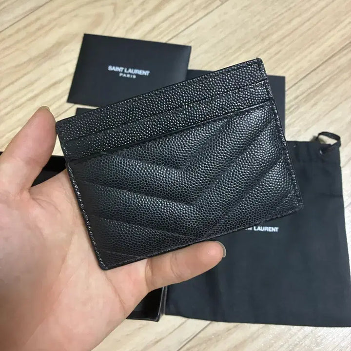[BUNJANG] Saint Laurent Leather Card Holder / 입생로랑 카드지갑