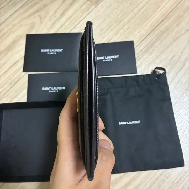 [BUNJANG] Saint Laurent Leather Card Holder / 입생로랑 카드지갑