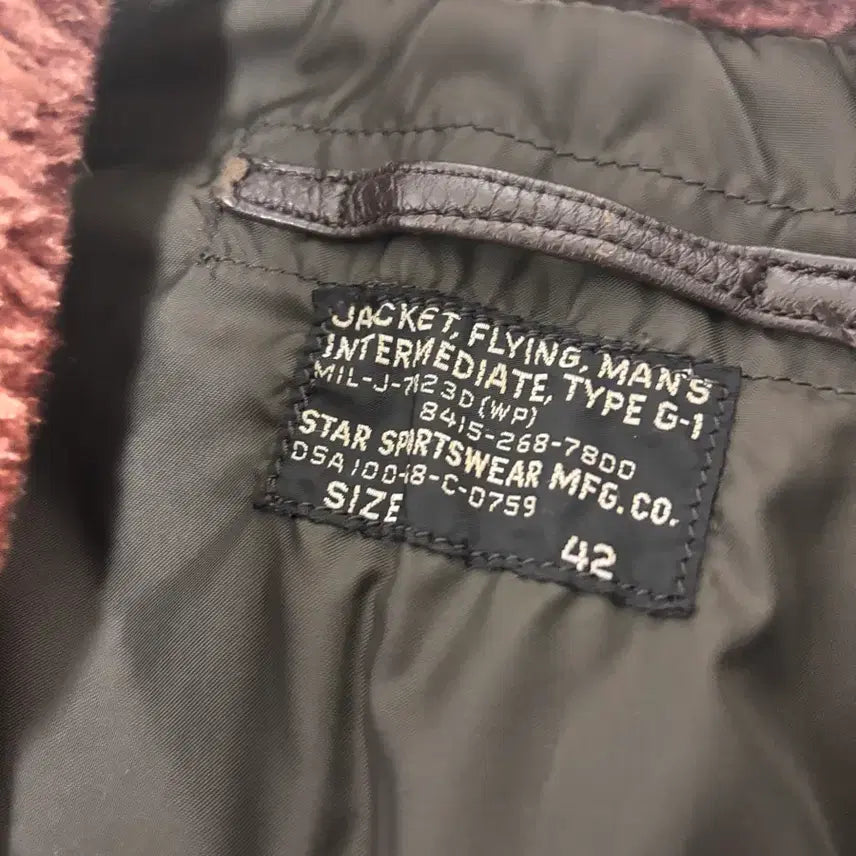 [BUNJANG] Star Sportswear G-1 Jacket (MIL-J-7823D) 1968 Contract - Size 42 / 60s 오리지널 G-1 자켓(MIL-J-7823D) 데드스탁급 42사이즈
