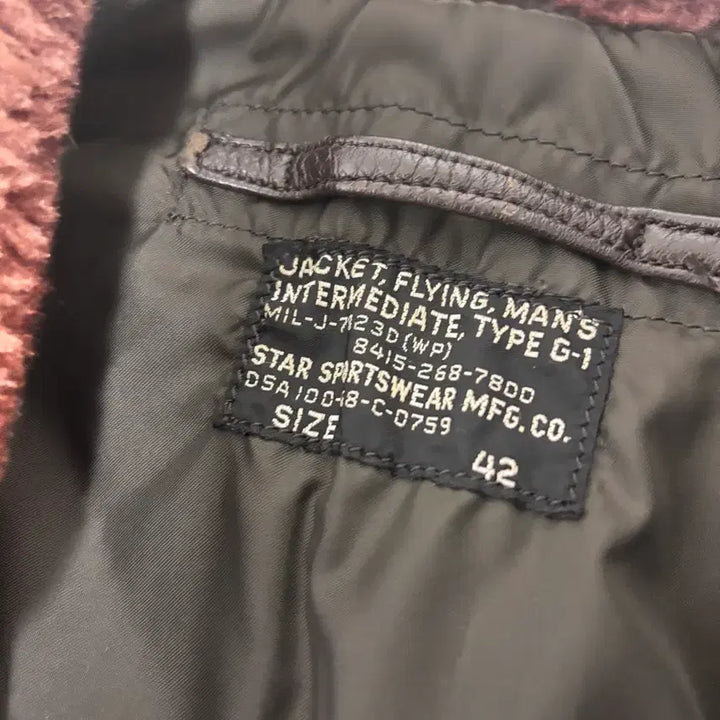 [BUNJANG] Star Sportswear G-1 Jacket (MIL-J-7823D) 1968 Contract - Size 42 / 60s 오리지널 G-1 자켓(MIL-J-7823D) 데드스탁급 42사이즈