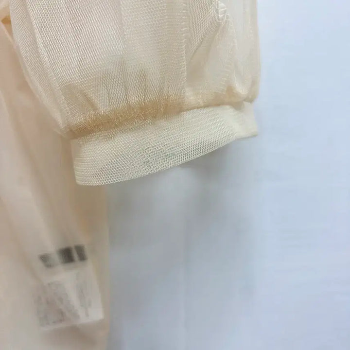 [BUNJANG] Kastane Sheer Shirring Ribbon Blouse Top / Kastane 시스루 셔링 리본 블라우스 탑 F  JPN