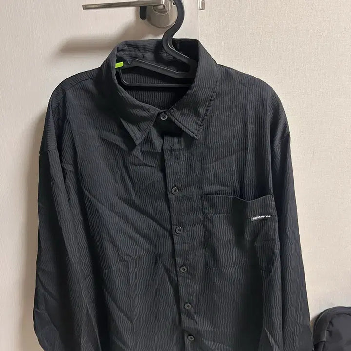 [BUNJANG] SUMWON Long-Sleeve Nylon Stripe Shirt Size S / SUMWON 긴팔 나일론 스트라이프 셔츠 S