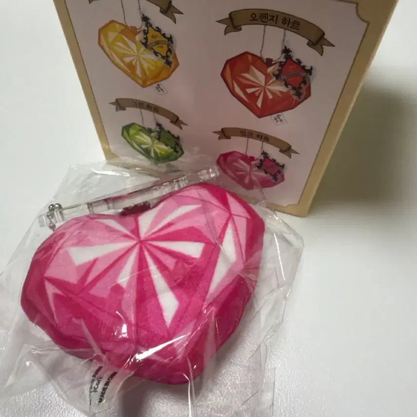 [BUNJANG] Sugar Sugar Rune Ecru Heart Keyring Pink / 슈가슈가룬 에클 하트 키링 핑크