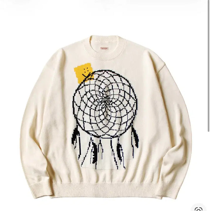 [BUNJANG] Capital 7G Knit Crewneck Sweater / 캐피탈 7G 니트 패키쉬 드림캐쳐 크루넥 스웨터 내츄럴