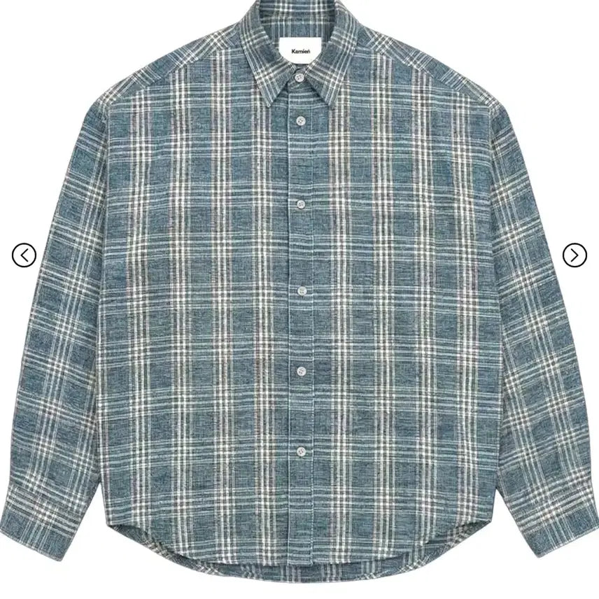[BUNJANG] Kamien Belarus Linen Check Shirt / [2] 카미엔 벨라루스 린넨 체크 셔츠