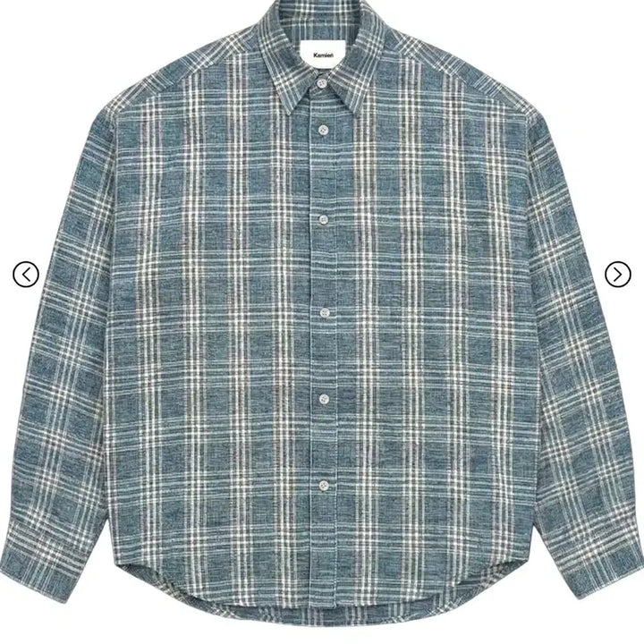 [BUNJANG] Kamien Belarus Linen Check Shirt / [2] 카미엔 벨라루스 린넨 체크 셔츠