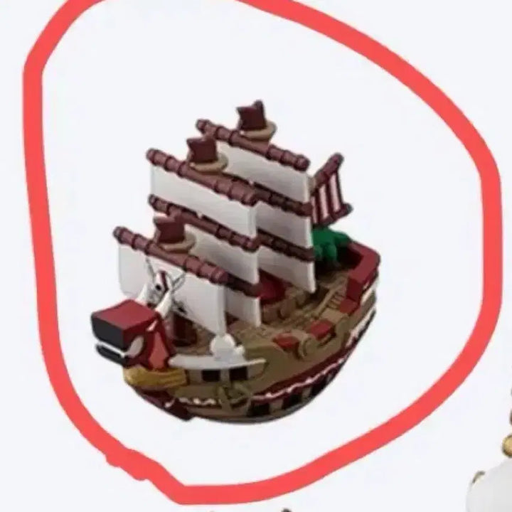 [BUNJANG] One Piece Yurakore Shanks Red Force Ship Figure (New) / 새상품) 원피스 유라코레 샹크스 해적선 배 피규어 레드포스호