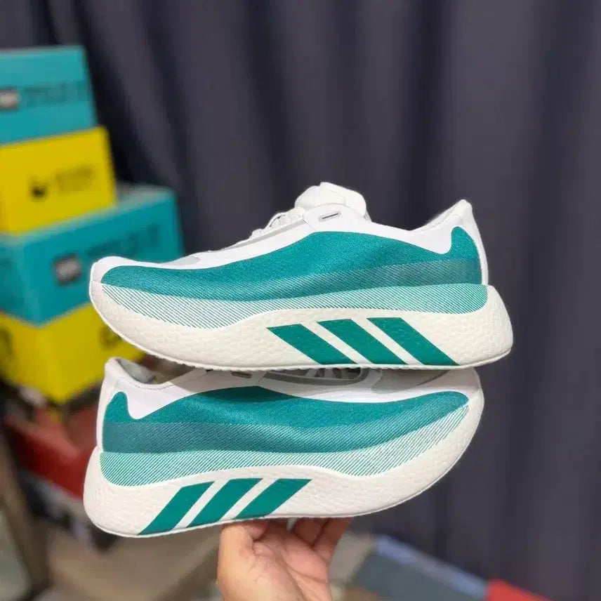 [BUNJANG] Adidas Mint Three-Stripes Running Shoes Size 265 / 아디다스 민트색 삼선 운동화  러닝화 사이즈/265