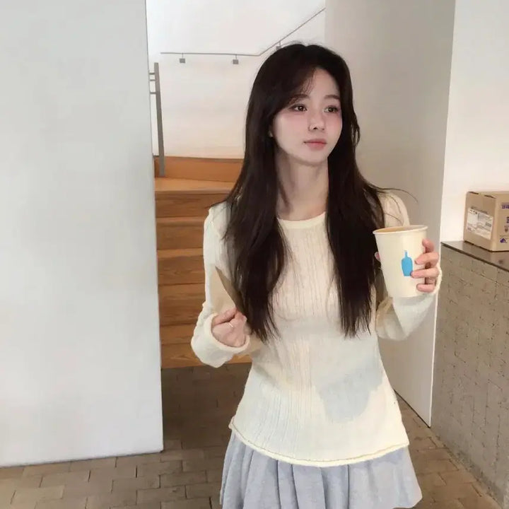 [BUNJANG] Modo Shop Blossom Knit Ivory / 모도샵 블라썸 니트