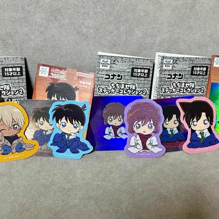 [BUNJANG] Detective Conan Sticker Gacha Set of 5 / 일괄 명탐정 코난 스티커 가챠 5종 세트