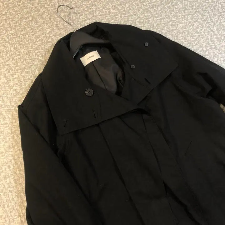 [BUNJANG] High Neck Balloon Fit Windbreaker Jacket / 바스락 자켓 점퍼 야상 사파리 하이넥 바람막이 벌룬 블랙 검정 트렌치