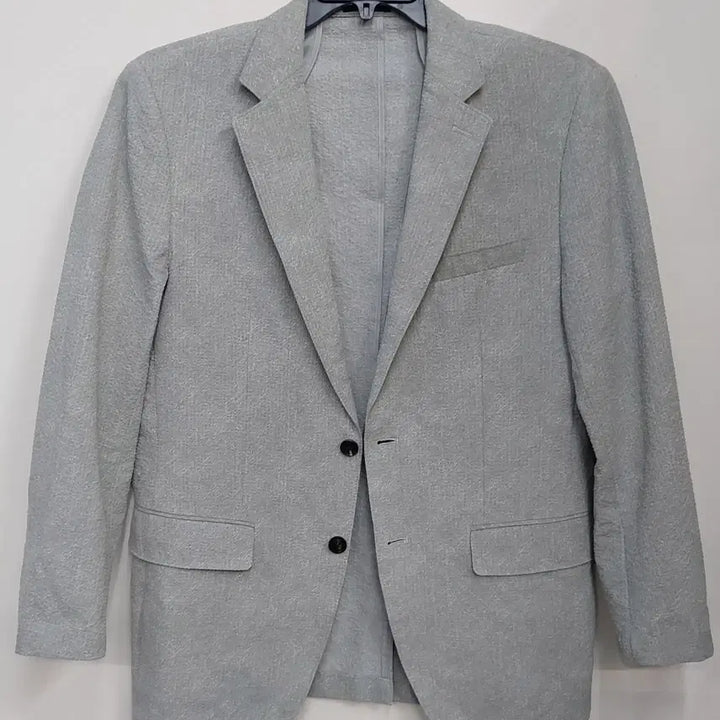 [BUNJANG] Galaxy Polyester Embossed Single Jacket (Oatmeal Grey, Size 105) / 갤럭시 105 여름용 폴리에스터 엠보 싱글 자켓. GR. -A.
