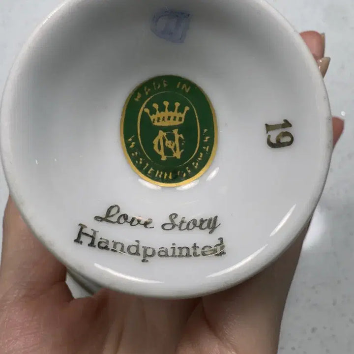 [BUNJANG] Vintage "Lovers" Art Glass / 빈티지 연인 명화잔
