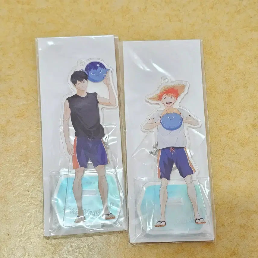 [BUNJANG] Haikyu!! Stationery Cafe Collaboration Acrylic Stand Keychain Kageyama Hinata Bundle Set / 하이큐 문방구 카페콜라보 아크릴스탠드 키홀더 카게야마 히나타 미개봉일괄